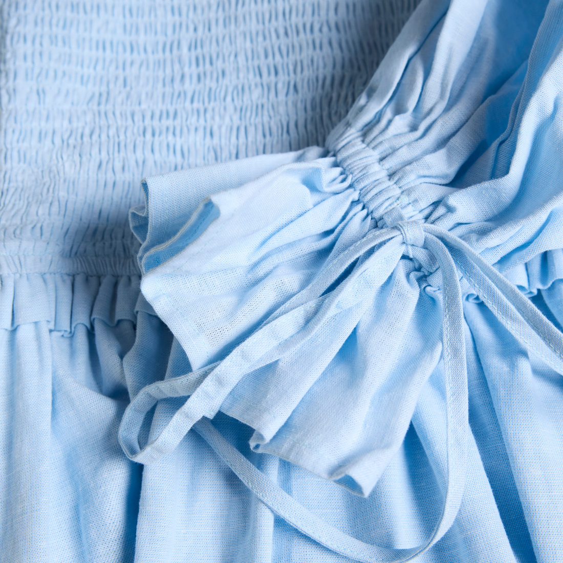 Smock Dress Pale Blue Chambray