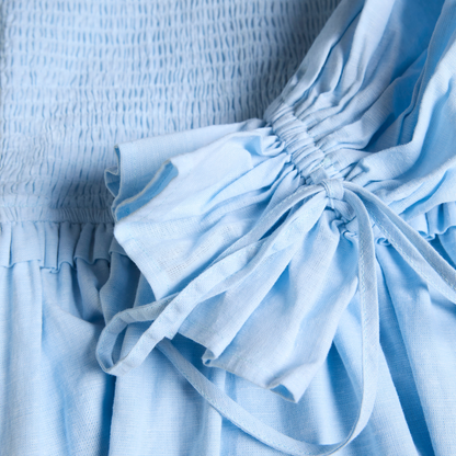 Smock Dress Pale Blue Chambray
