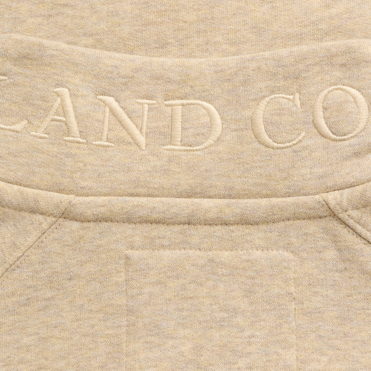 Sporting Goods Zip Henley Oatmeal Marl