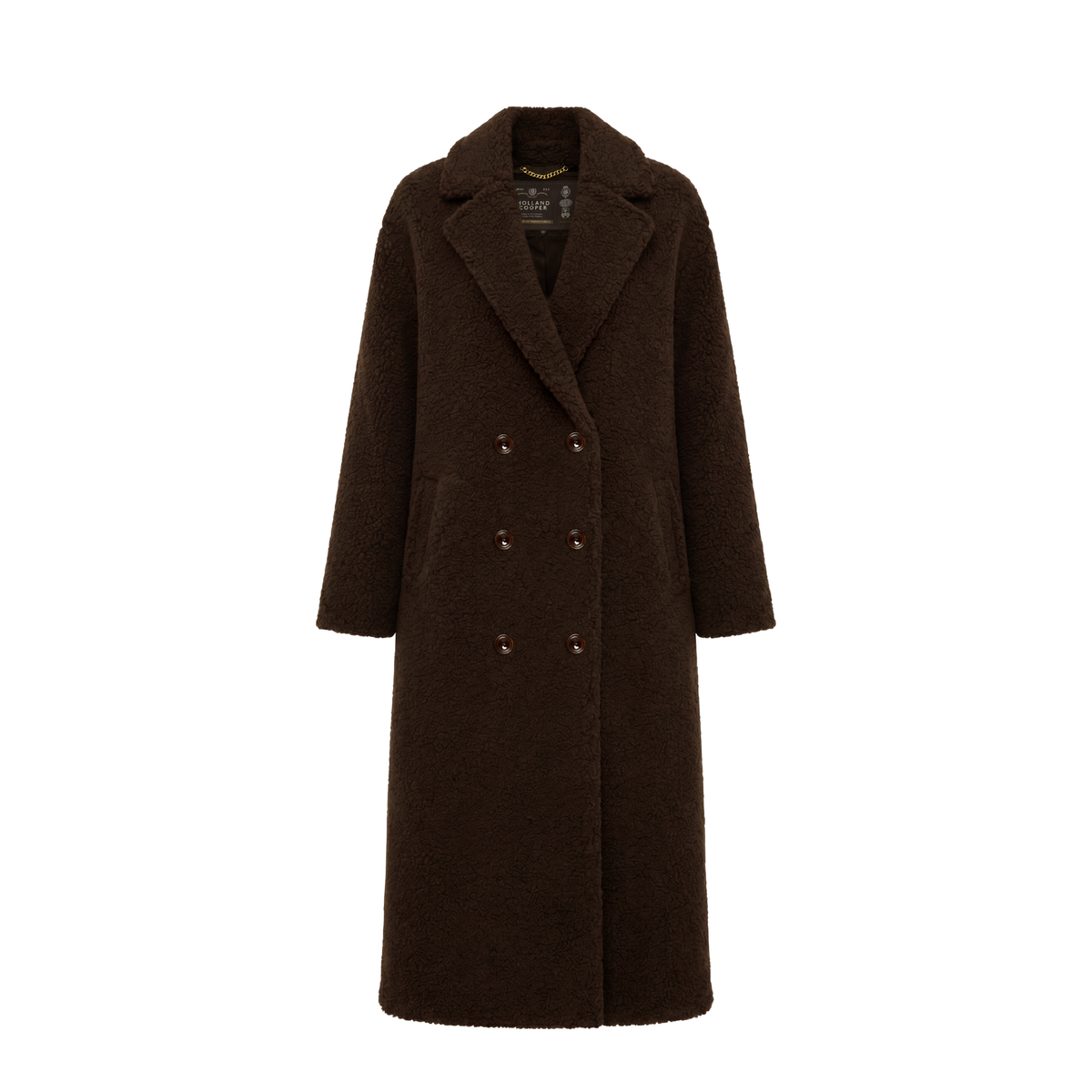 Teddy Longline Overcoat Chocolate