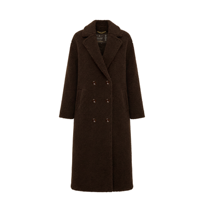 Teddy Longline Overcoat Chocolate
