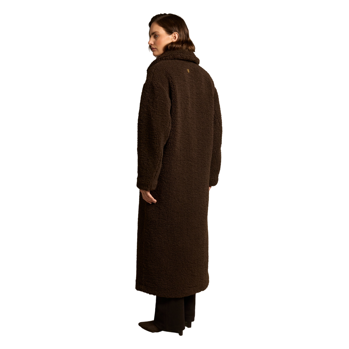 Teddy Longline Overcoat Chocolate