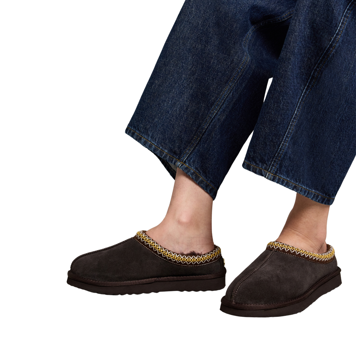 Ultra Low Shearling Mule Chocolate