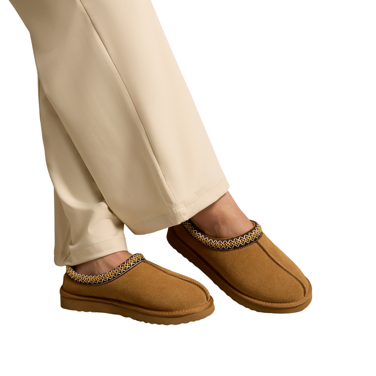 Ultra Low Shearling Mule Tan