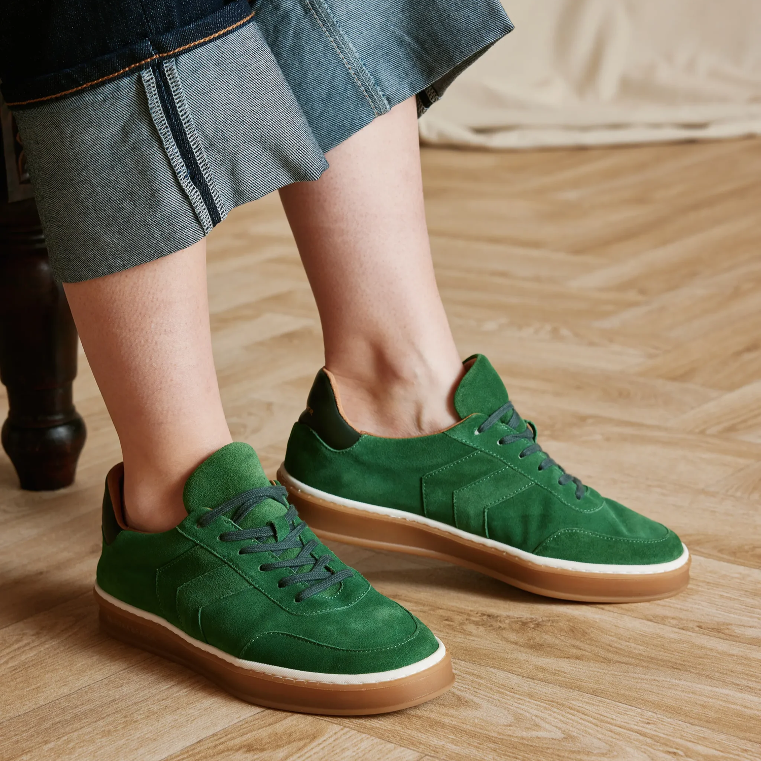 Kendrick Trainer Clover Green Suede