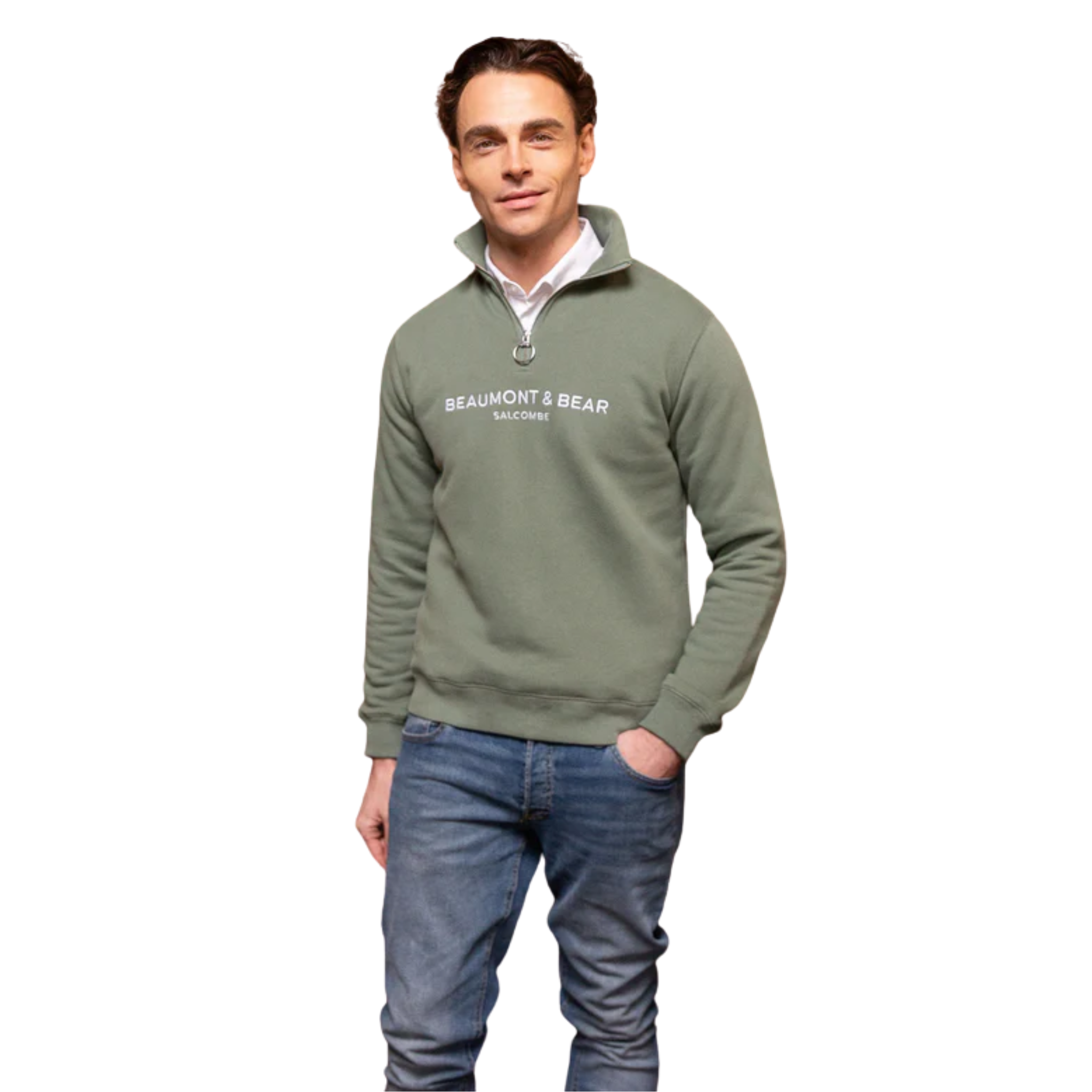 Kingswear Unisex Quarter Zip Fern