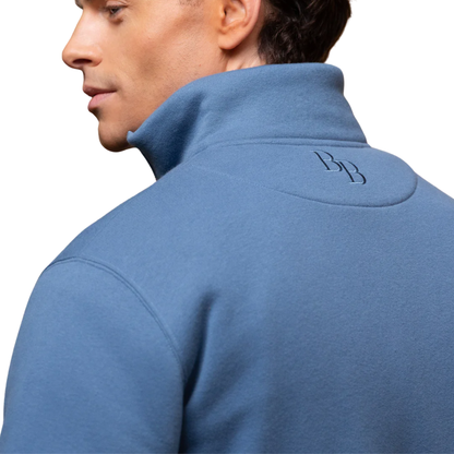 Kingswear Unisex Quarter Zip Vintage Blue