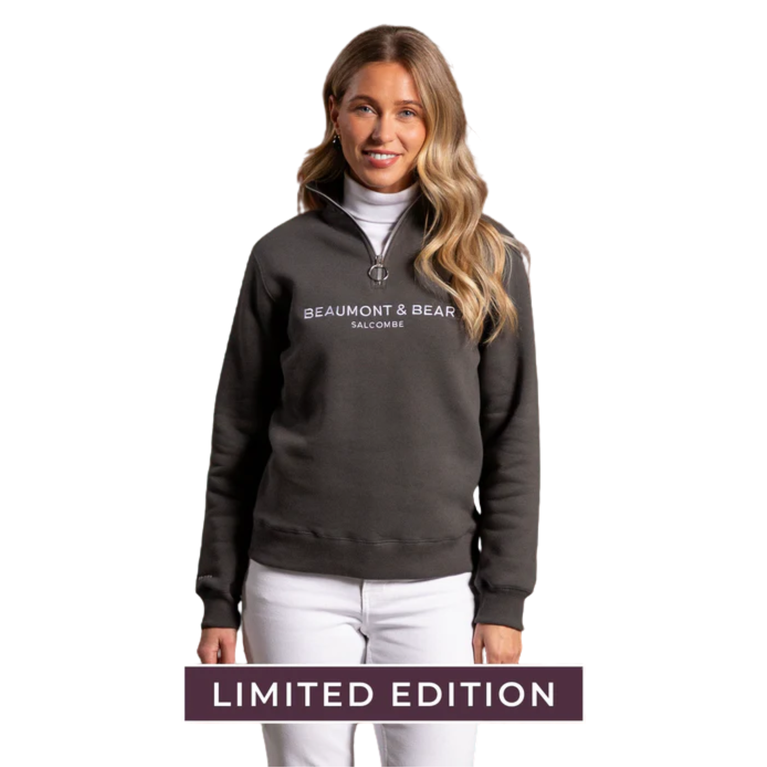 Kingswear Unisex Quarter Zip Charcoal - Limited Edition