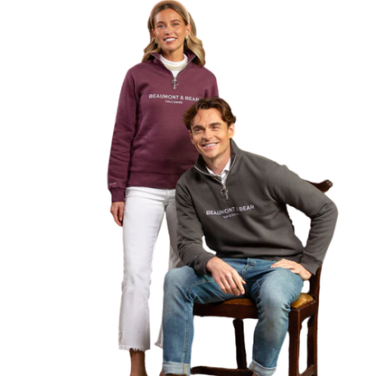 Kingswear Unisex Quarter Zip Berry - Limited Edition
