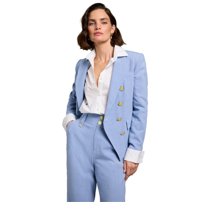 Knightsbridge Blazer Ice Blue Linen