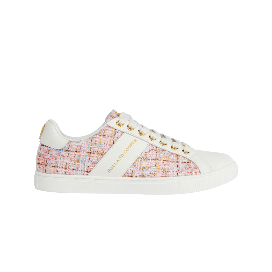 Knightsbridge Court Trainer Pink Sparkle Boucle