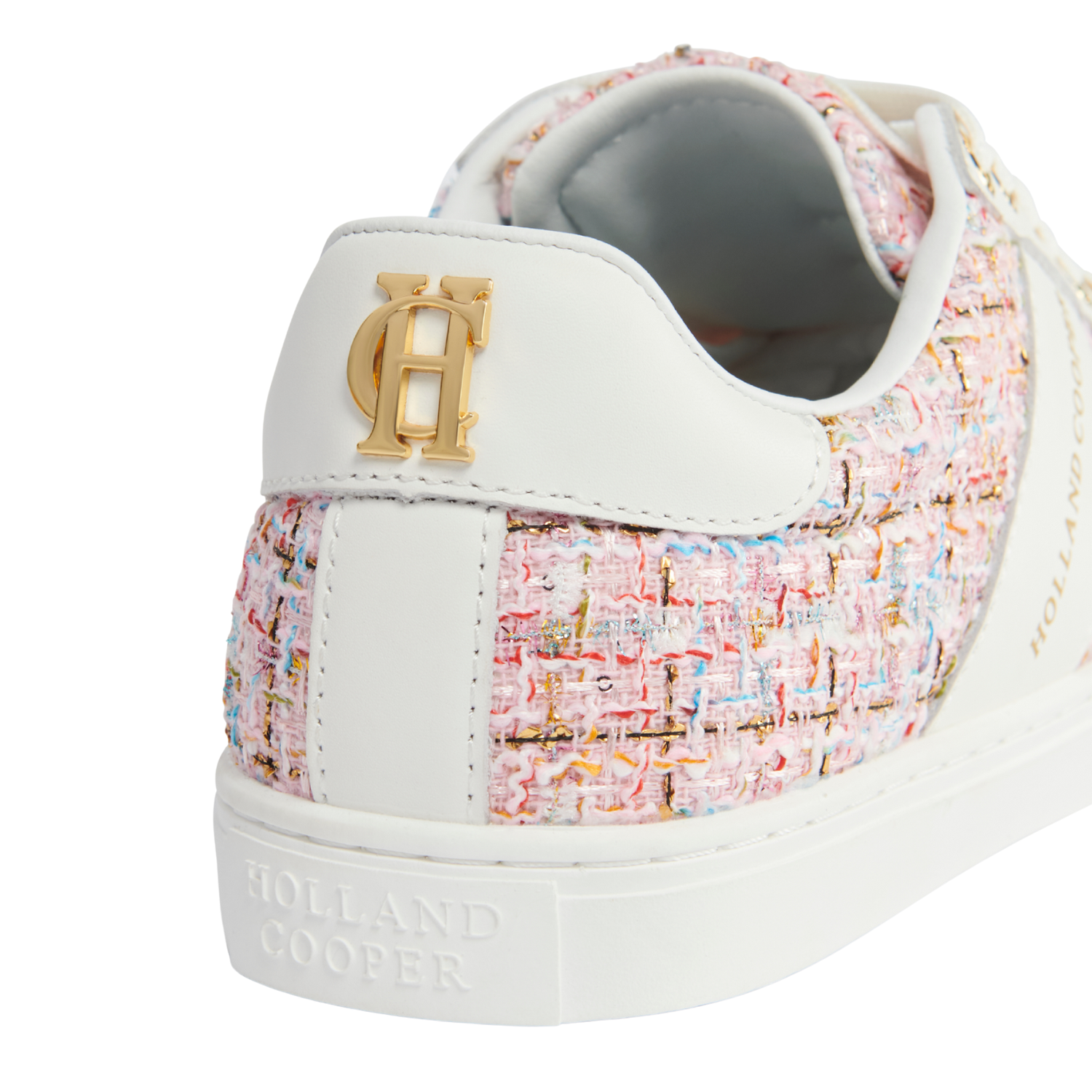 Knightsbridge Court Trainer Pink Sparkle Boucle