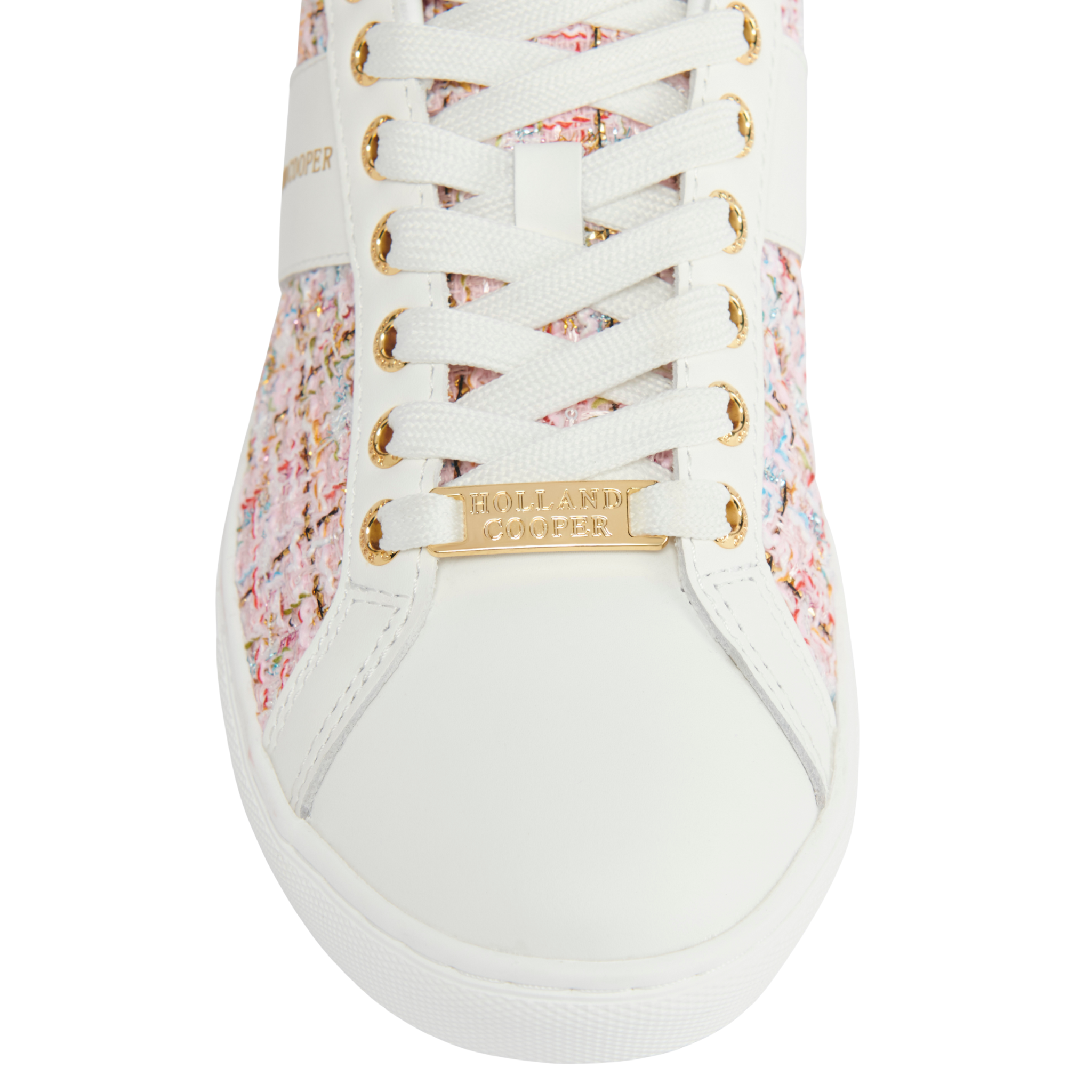 Knightsbridge Court Trainer Pink Sparkle Boucle
