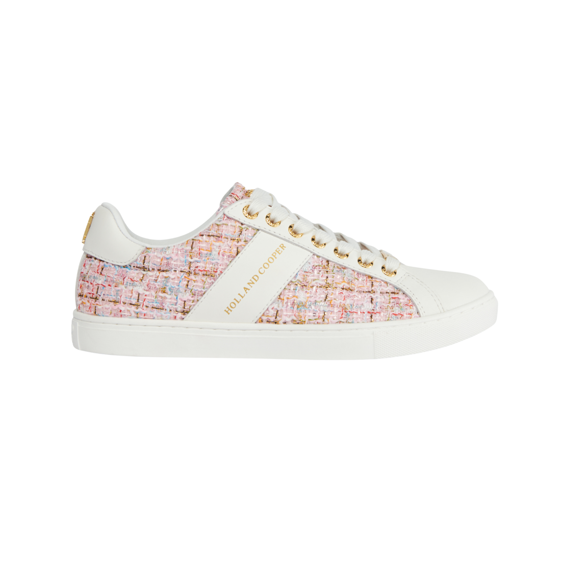Knightsbridge Court Trainer Pink Sparkle Boucle