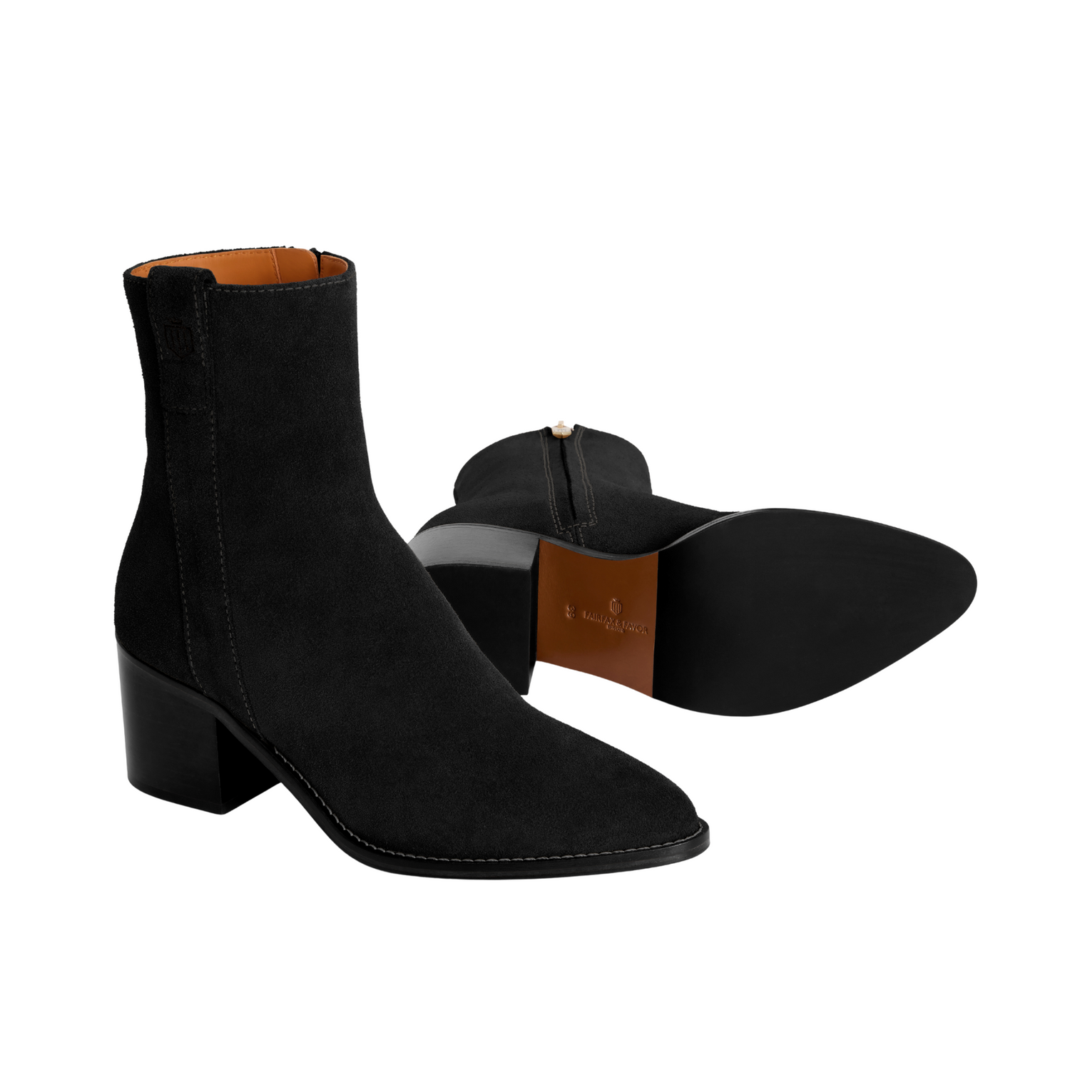 Heeled Ludlow Ankle Boot Black Suede