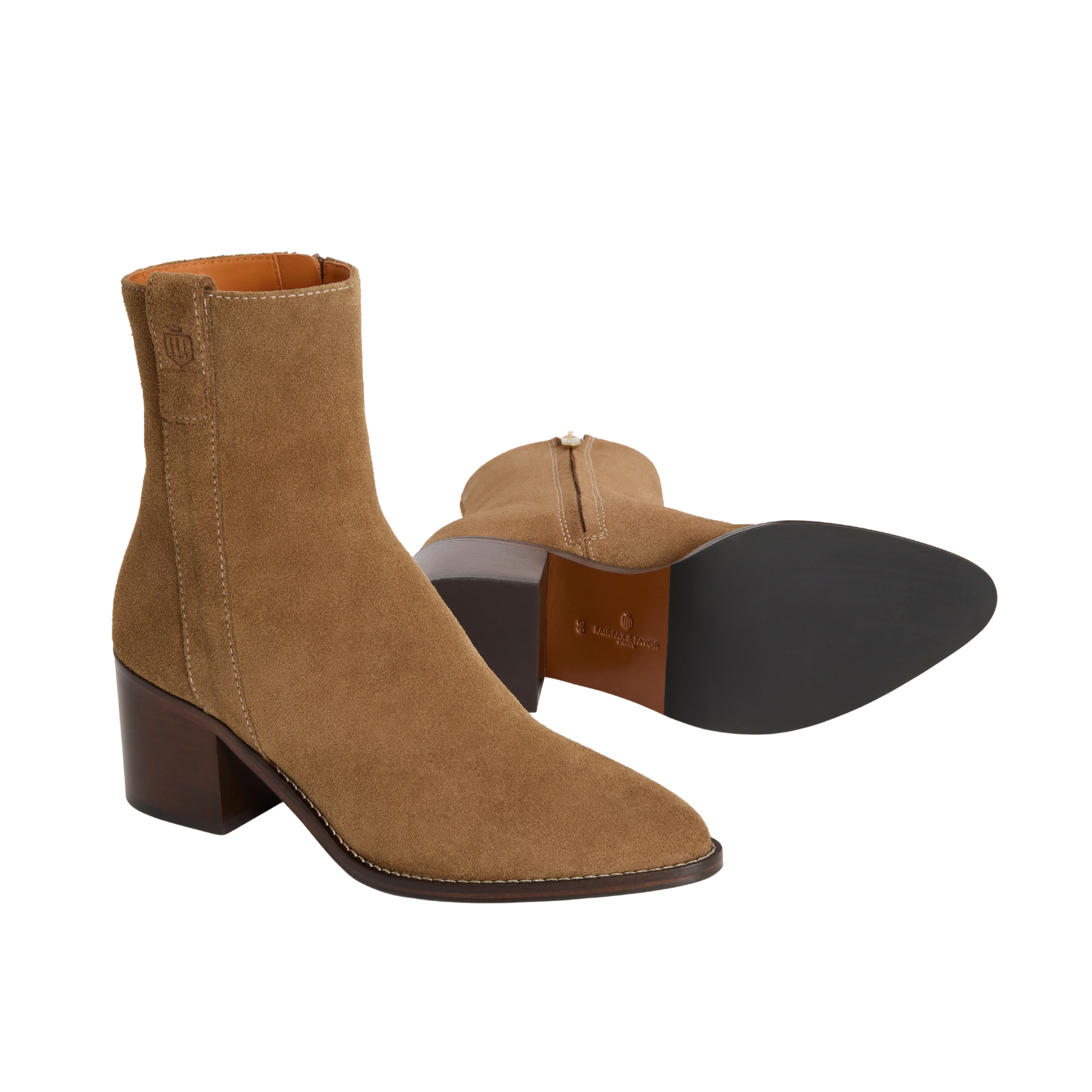 Heeled Ludlow Ankle Boot Tan Suede