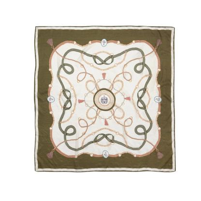 Melford Silk Scarf Green