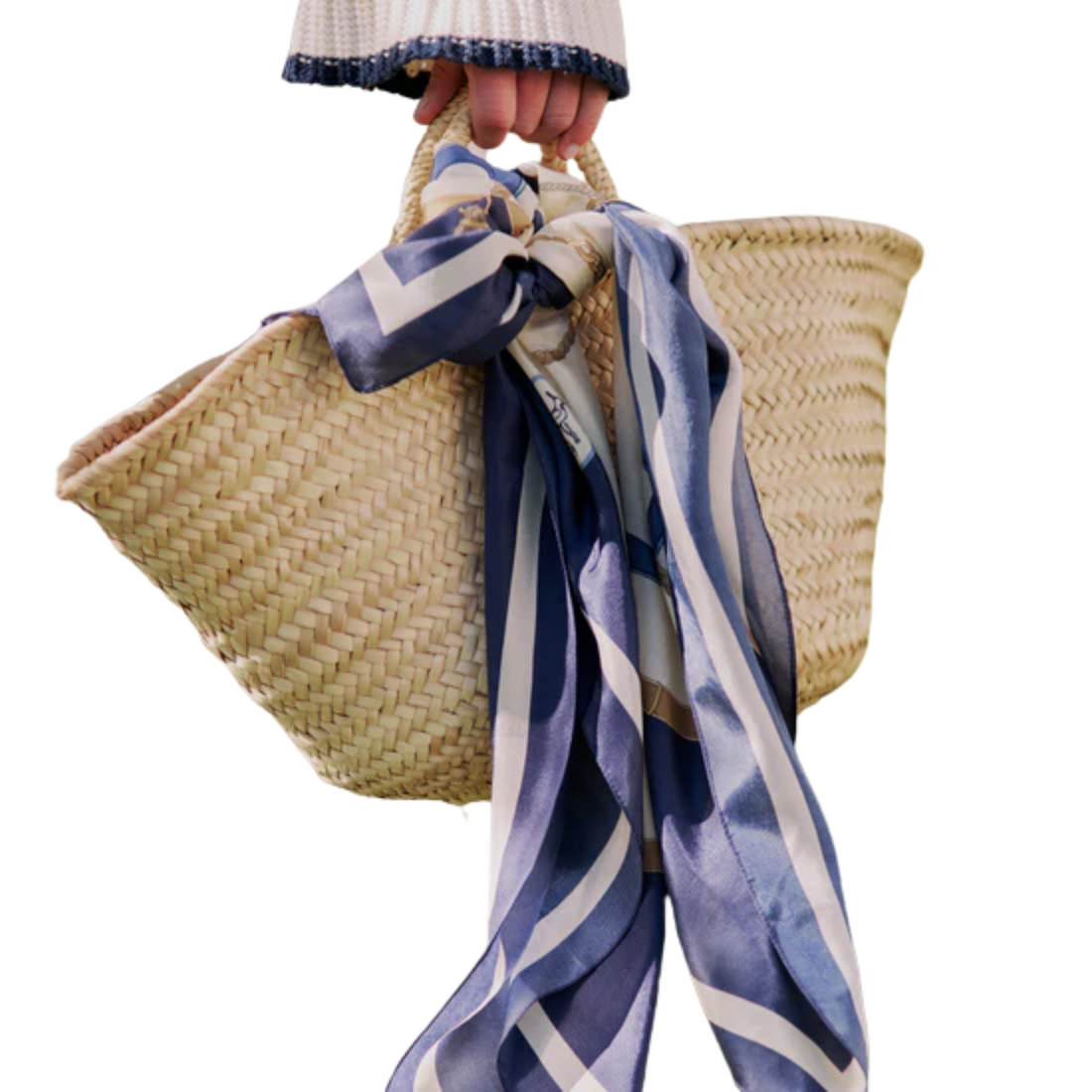 Melford Silk Scarf Navy