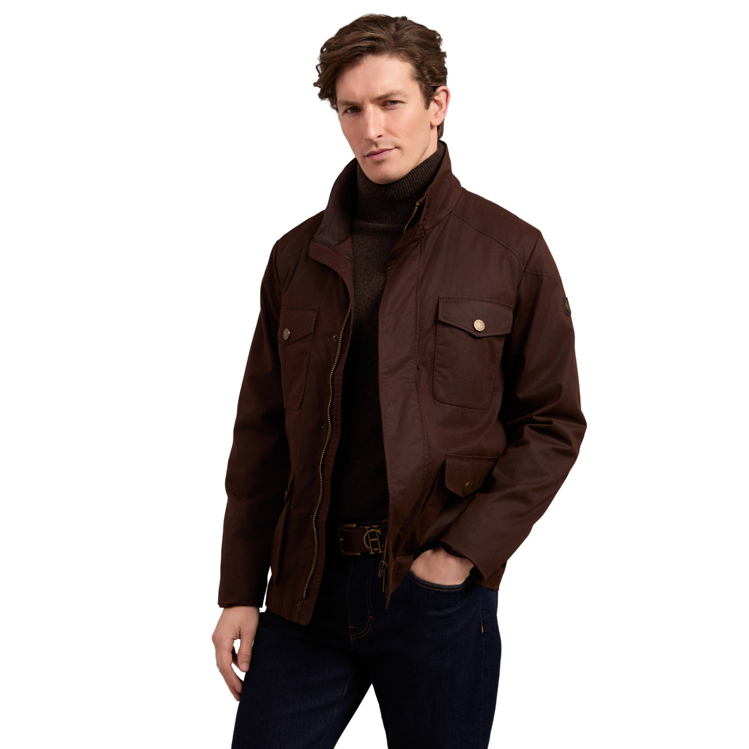 Four Pocket Wax Jacket Chocolate