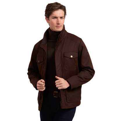 Four Pocket Wax Jacket Chocolate