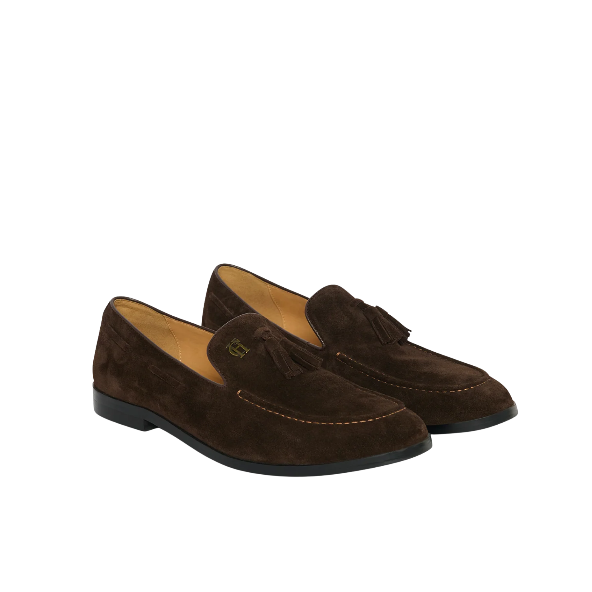 Suede Tassel Loafer Chocolate