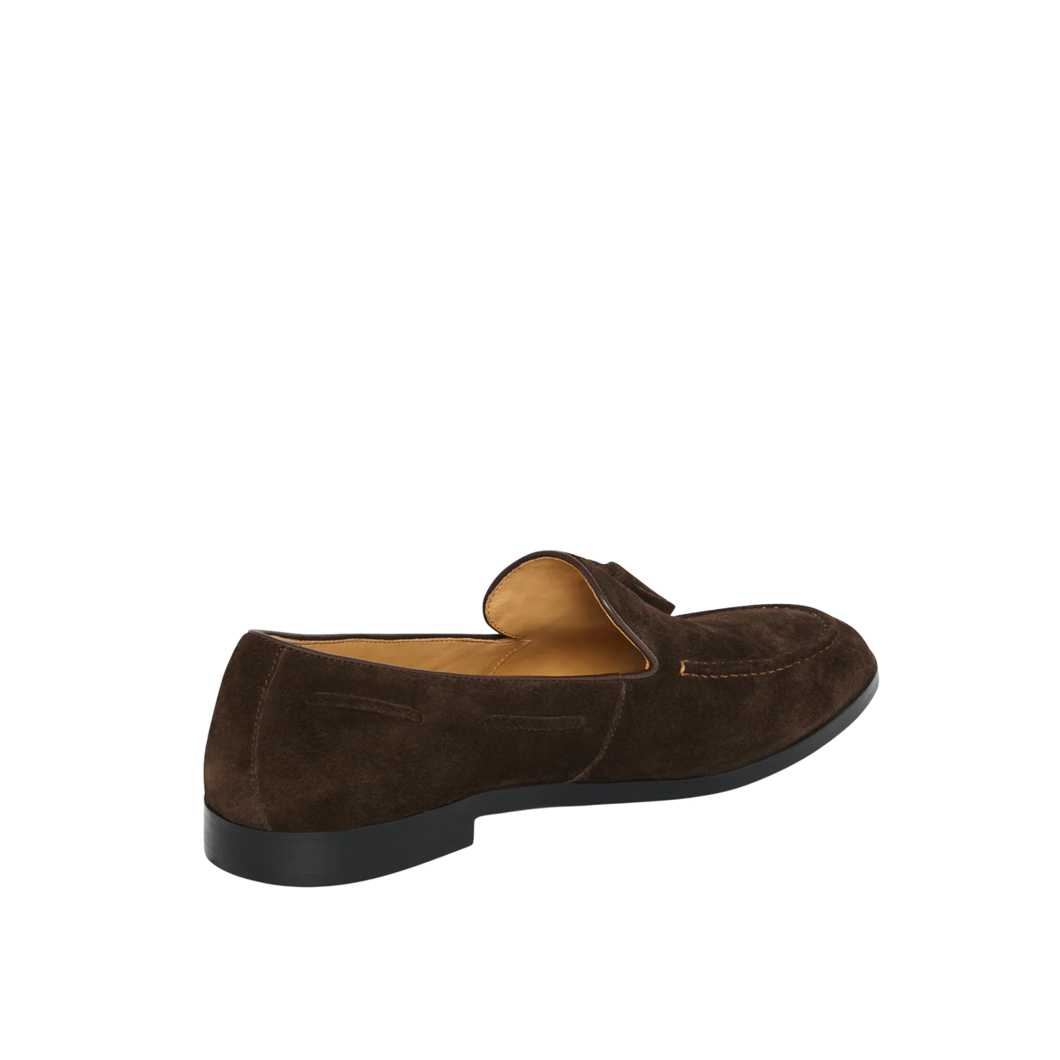 Suede Tassel Loafer Chocolate