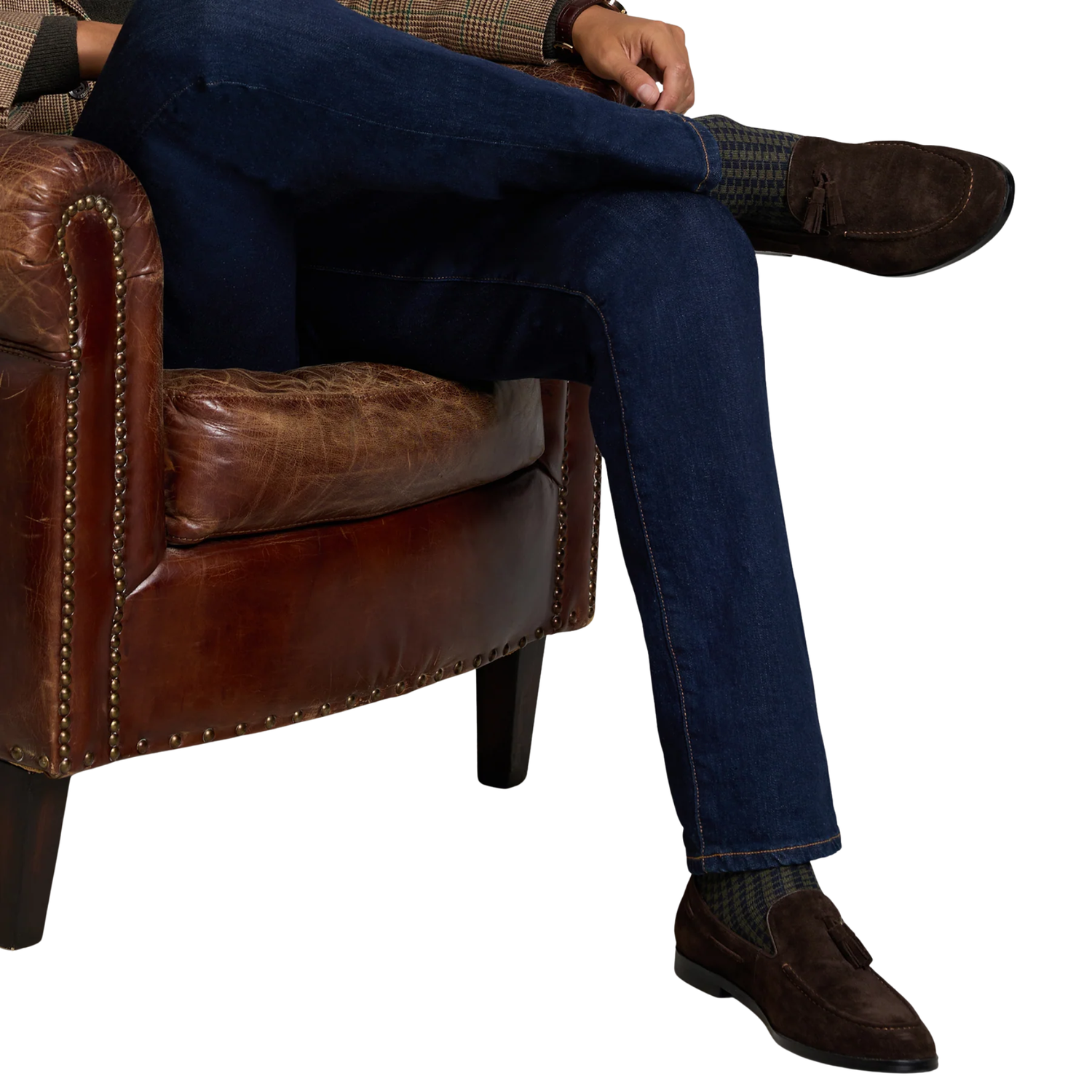 Suede Tassel Loafer Chocolate