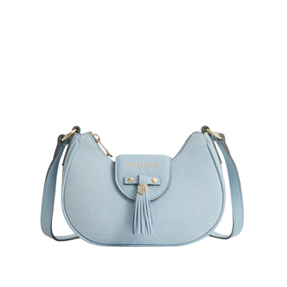 Micro Windsor Cross Body Sky Blue Suede