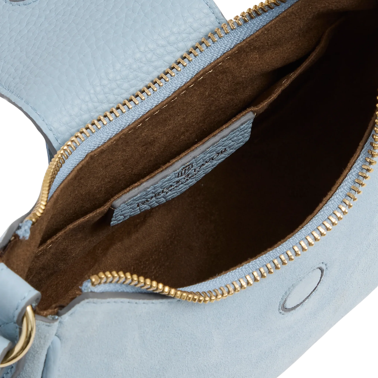 Micro Windsor Cross Body Sky Blue Suede