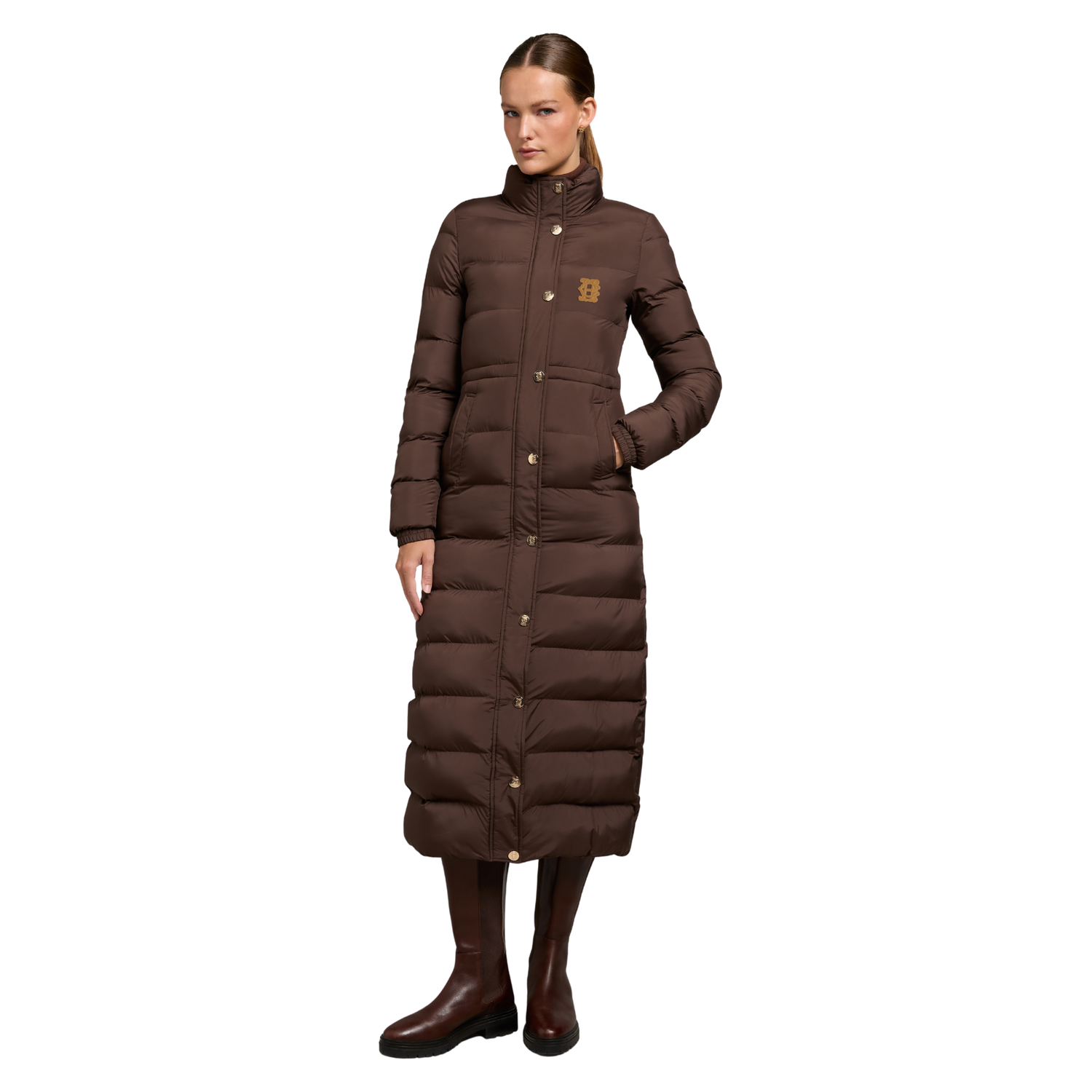 Milton Longline Coat Chocolate