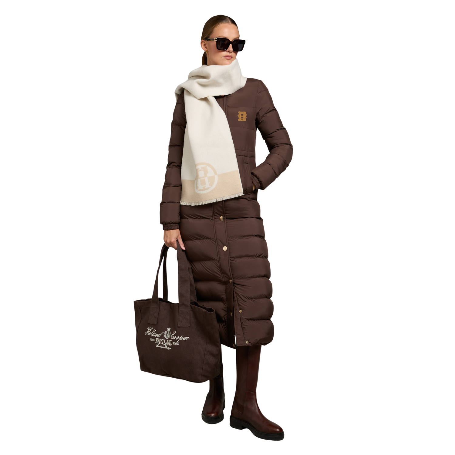 Milton Longline Coat Chocolate