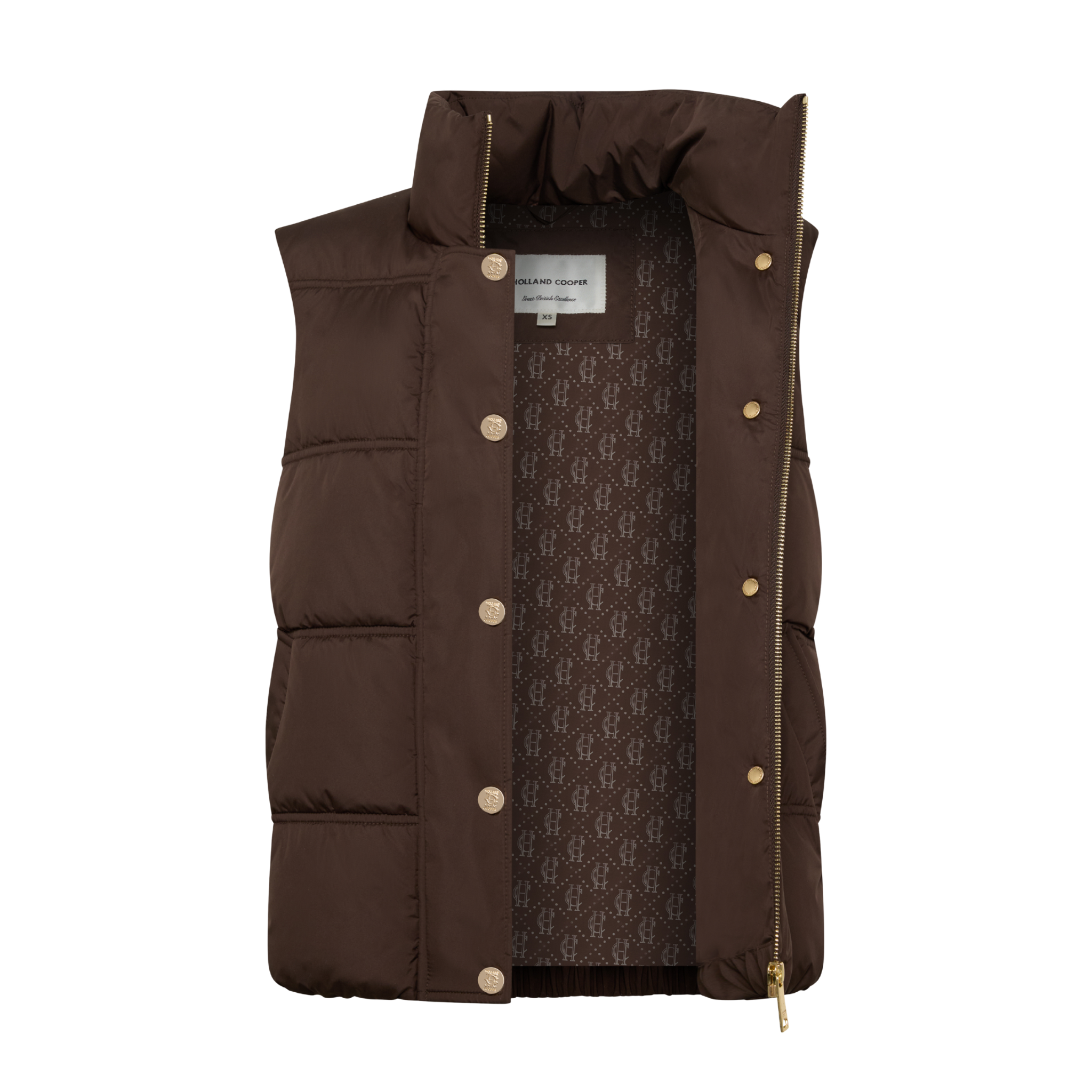 Milton Padded Gilet Chocolate
