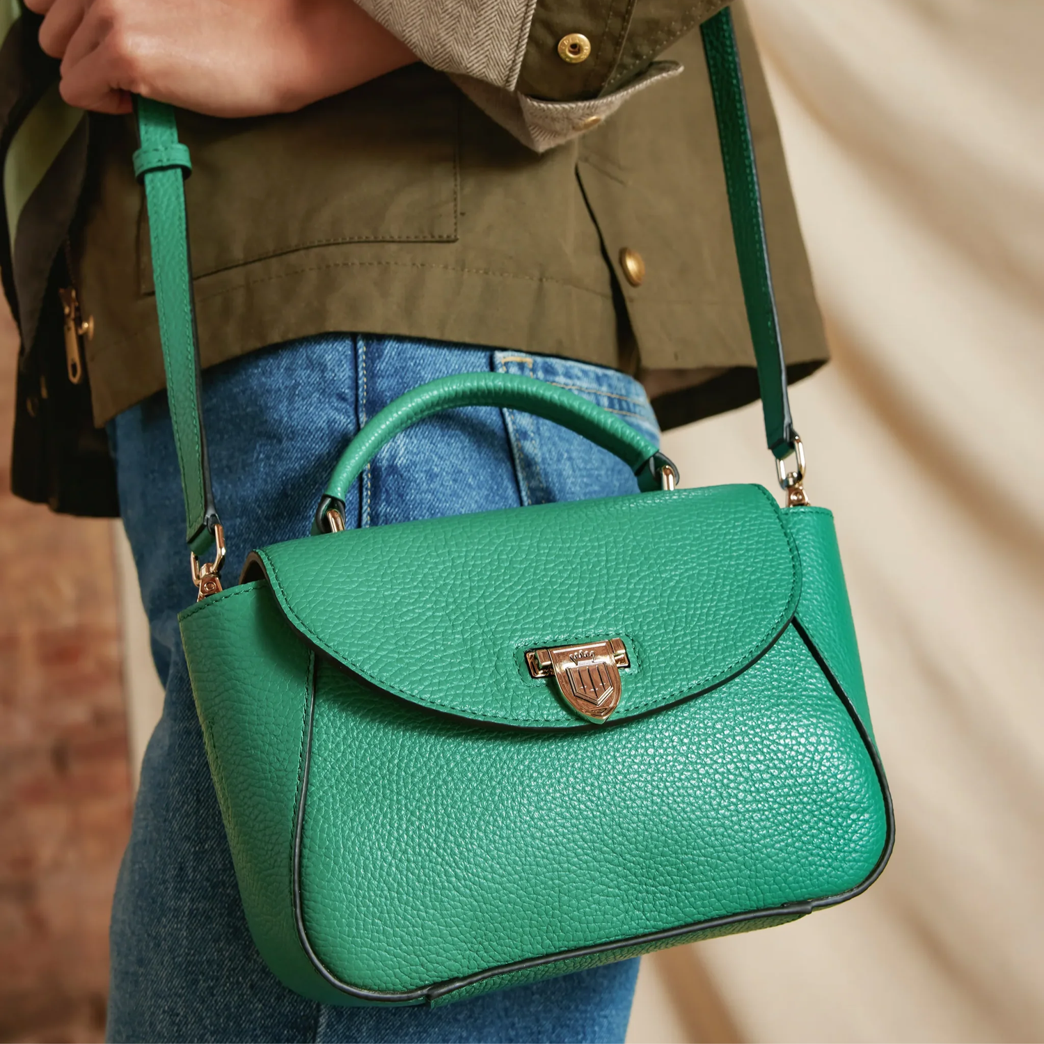Mini Blenheim Handbag Clover Green Leather