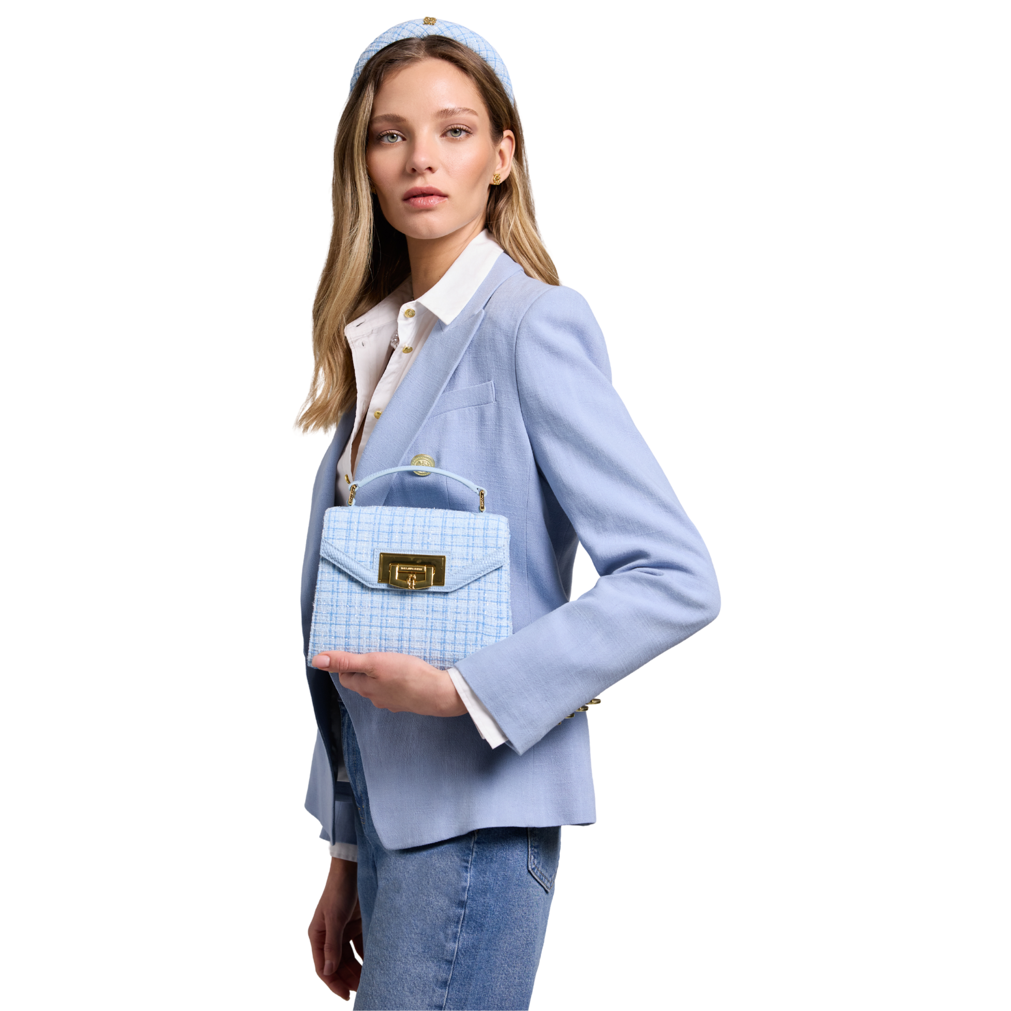 Mini Cheltenham Bag Ice Blue Boucle