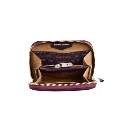 Mini Salisbury Purse Elderberry Suede
