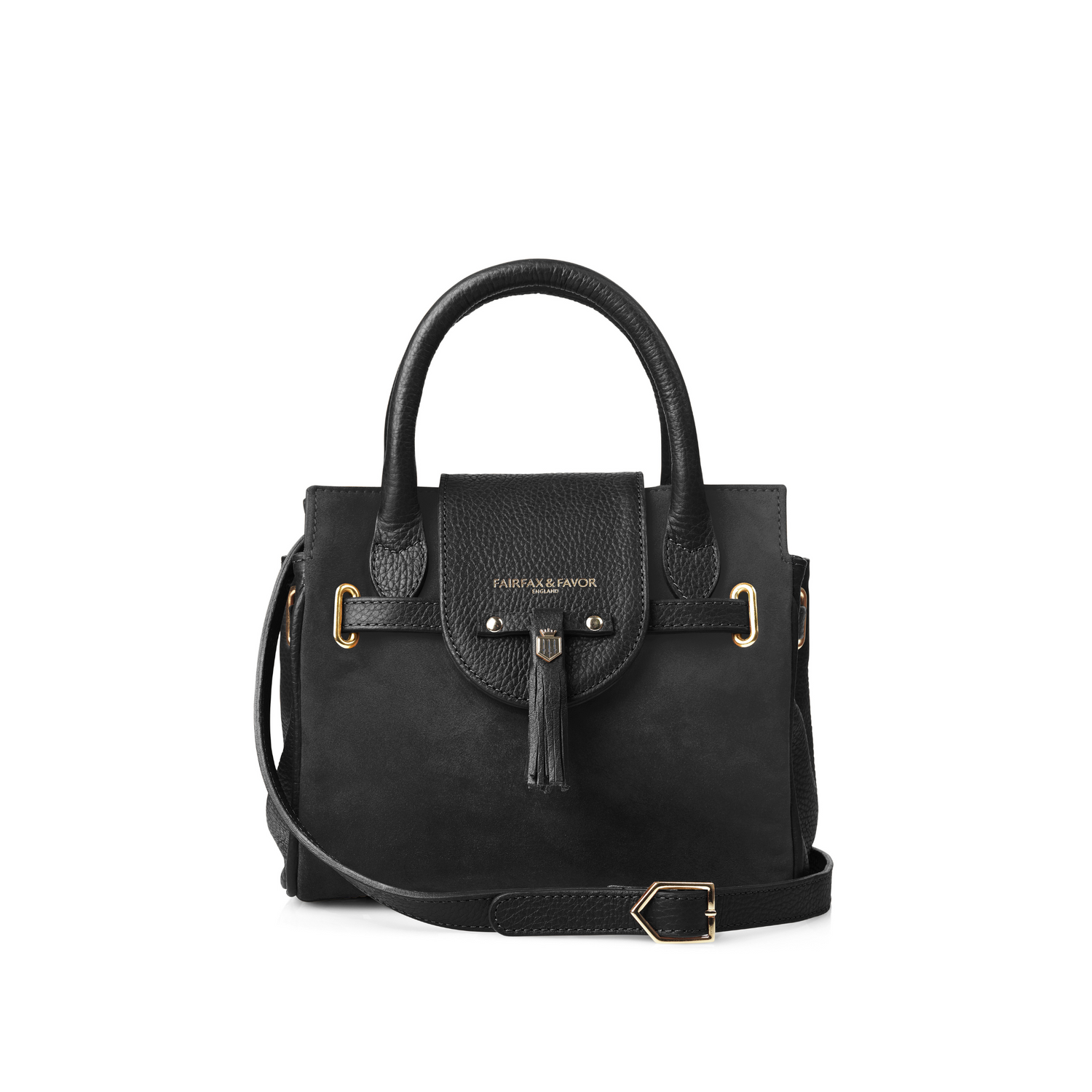 Mini Windsor Handbag Black Suede