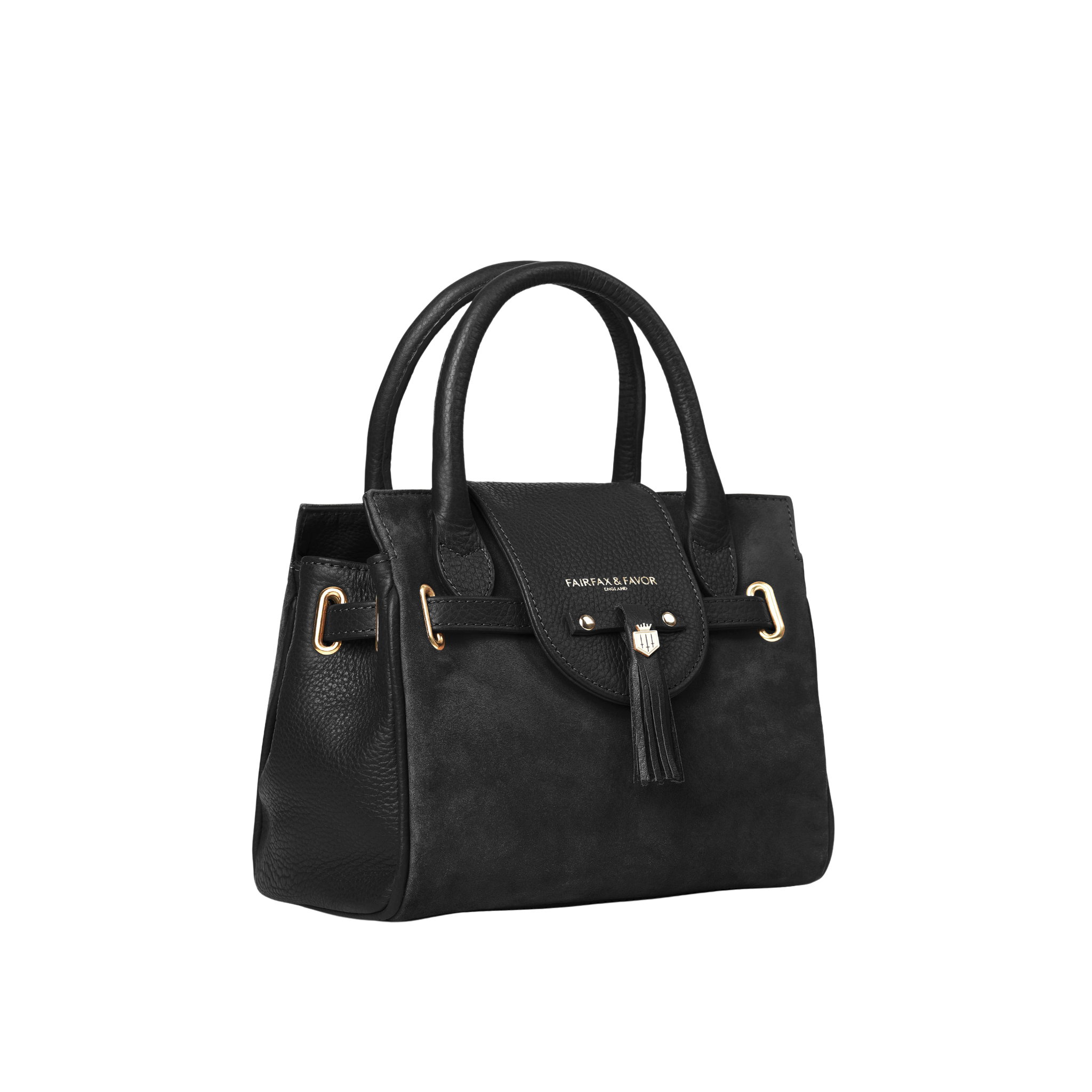 Mini Windsor Handbag Black Suede