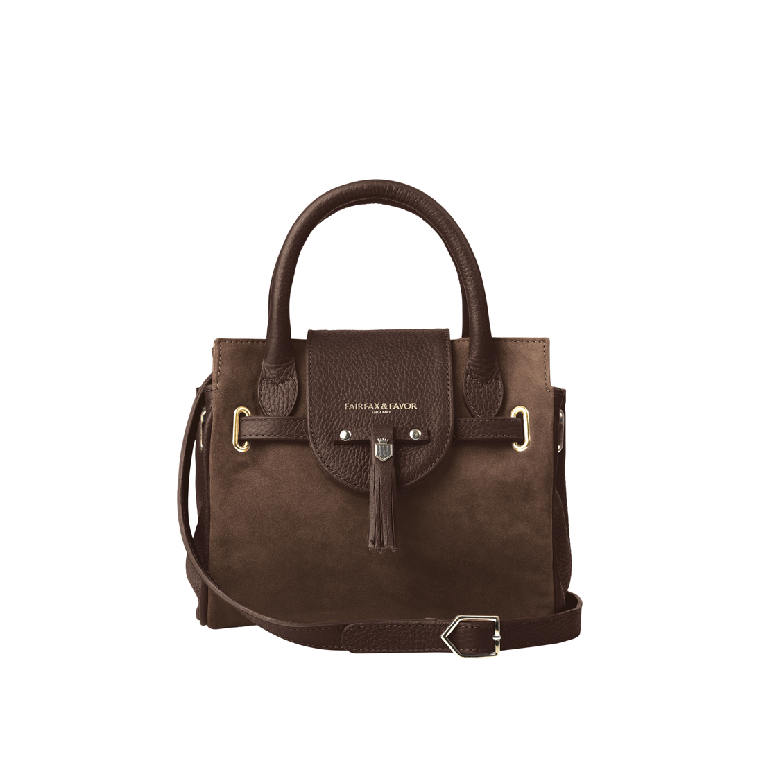 Mini Windsor Handbag Chocolate Suede