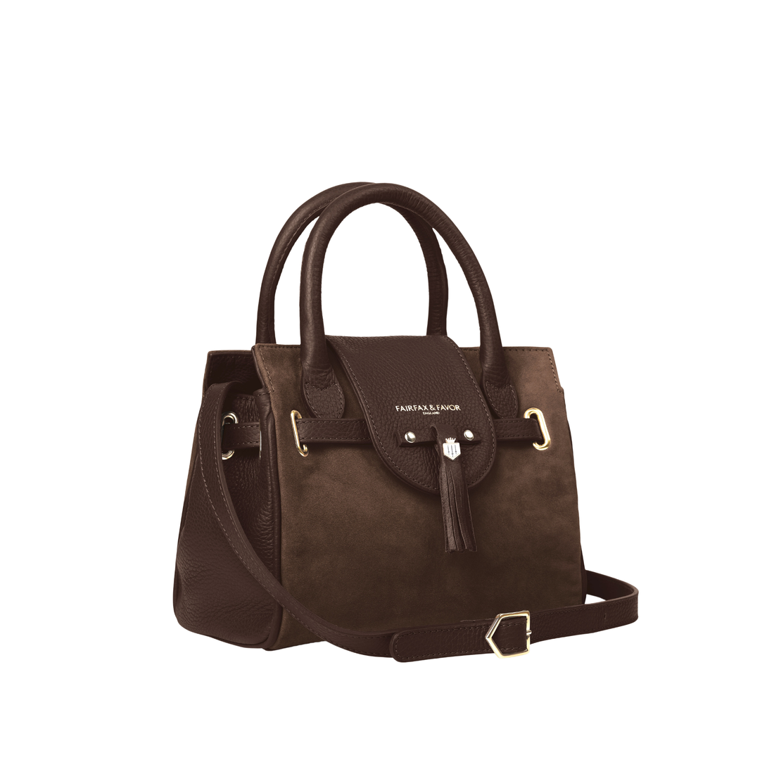 Mini Windsor Handbag Chocolate Suede