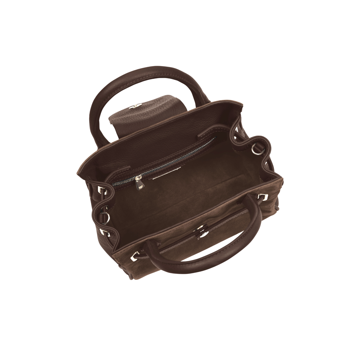 Mini Windsor Handbag Chocolate Suede