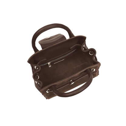 Mini Windsor Handbag Chocolate Suede