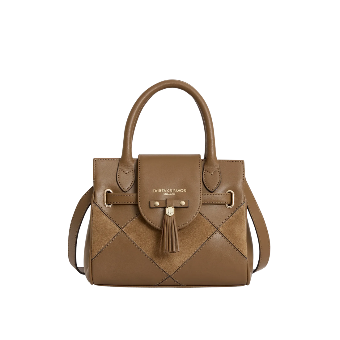 Mini Windsor Handbag Harlequin Tan Suede