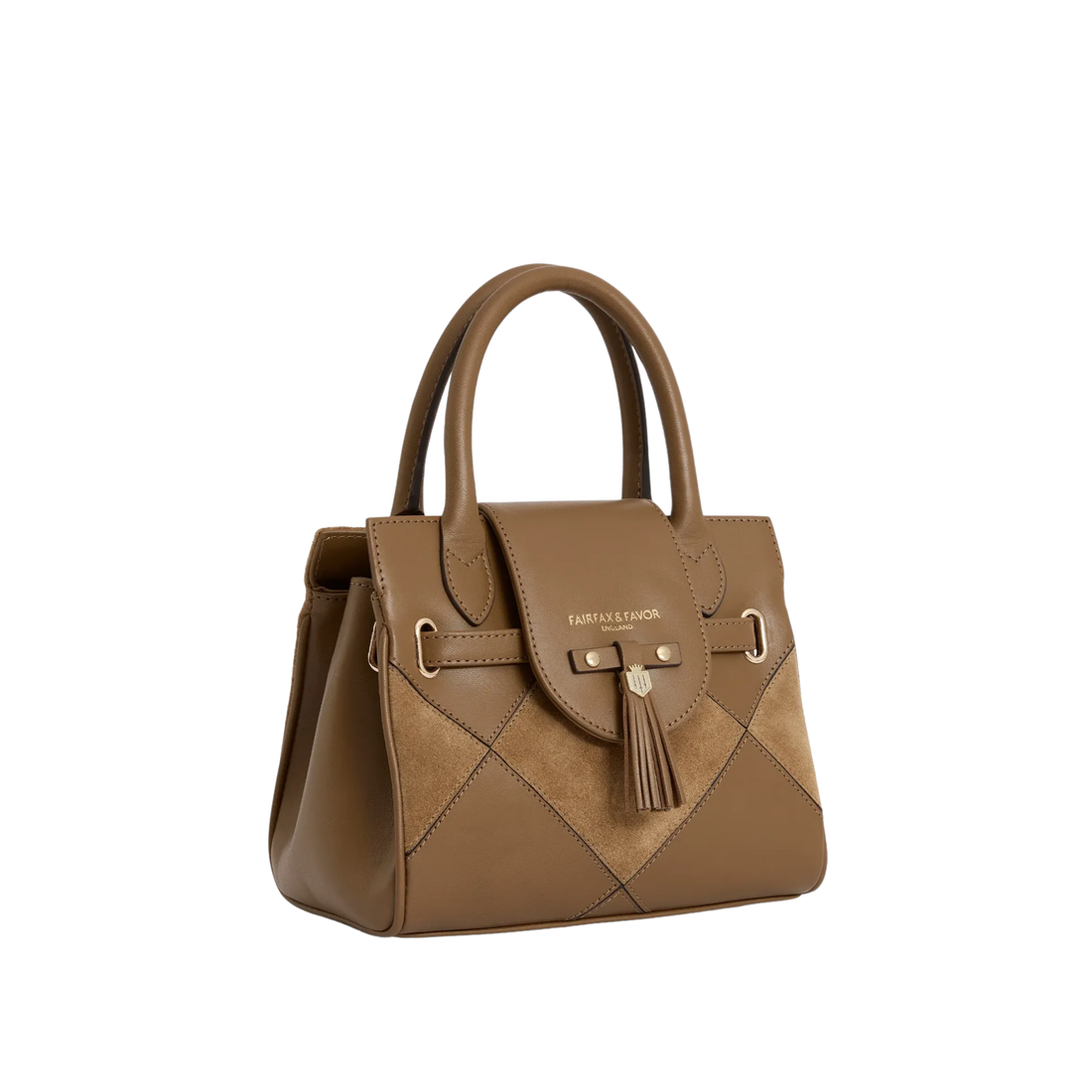 Mini Windsor Handbag Harlequin Tan Suede