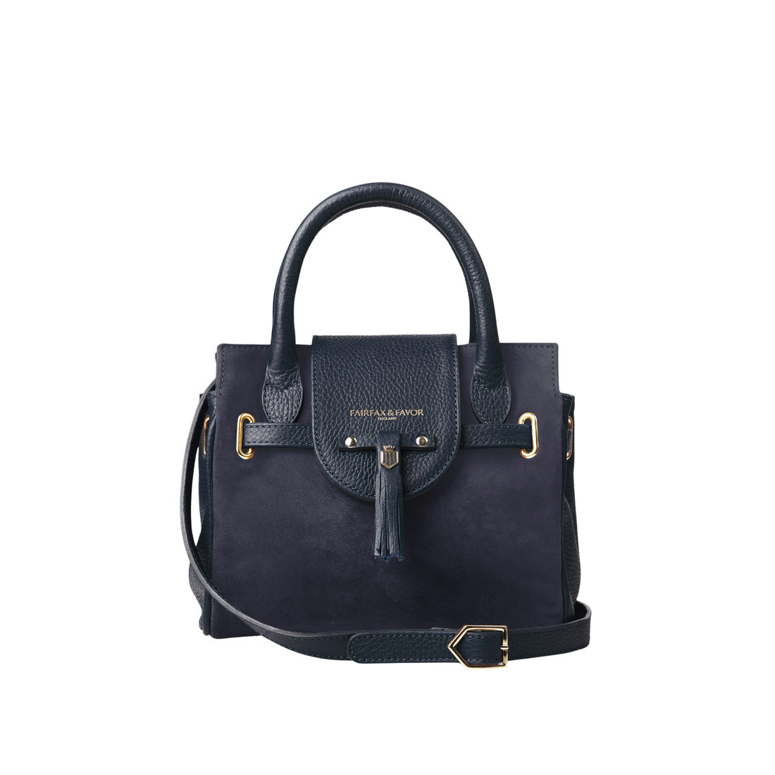 Mini Windsor Handbag Navy Suede