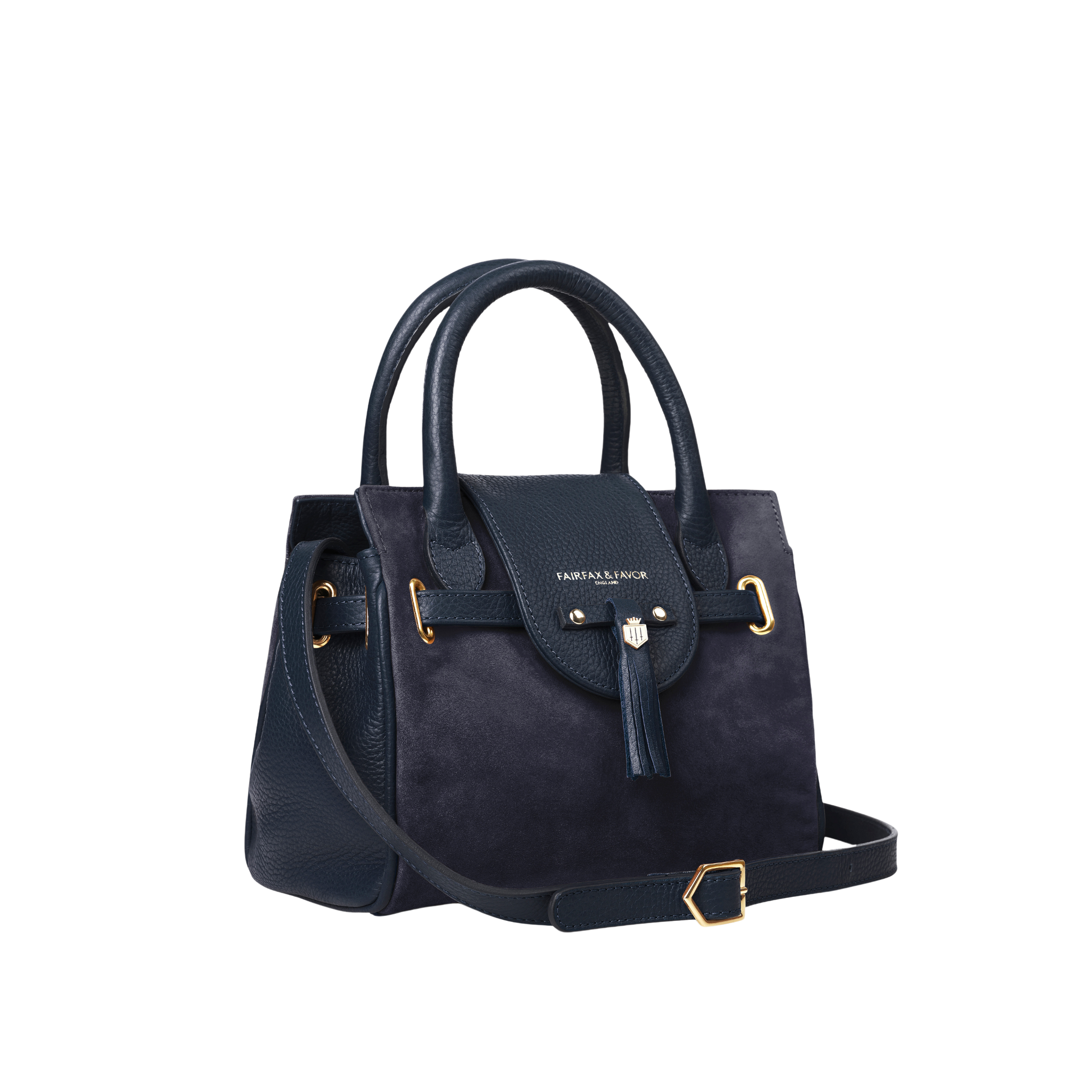 Mini Windsor Handbag Navy Suede