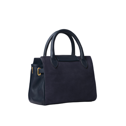 Mini Windsor Handbag Navy Suede
