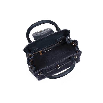 Mini Windsor Handbag Navy Suede