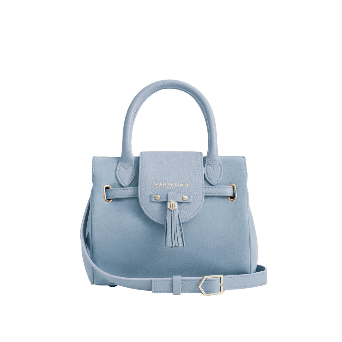 Mini Windsor Handbag Sky Blue Suede