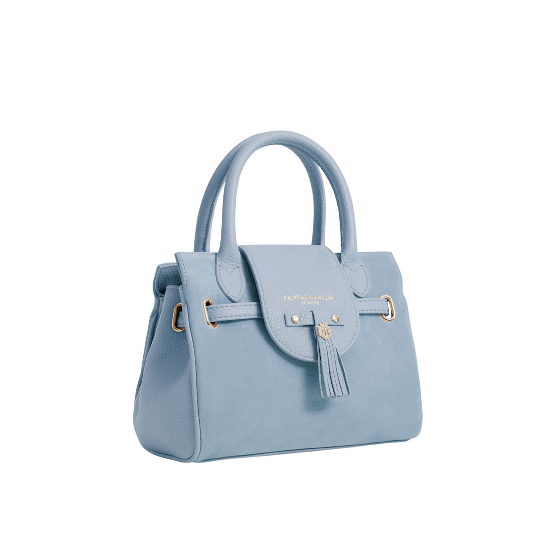 Mini Windsor Handbag Sky Blue Suede