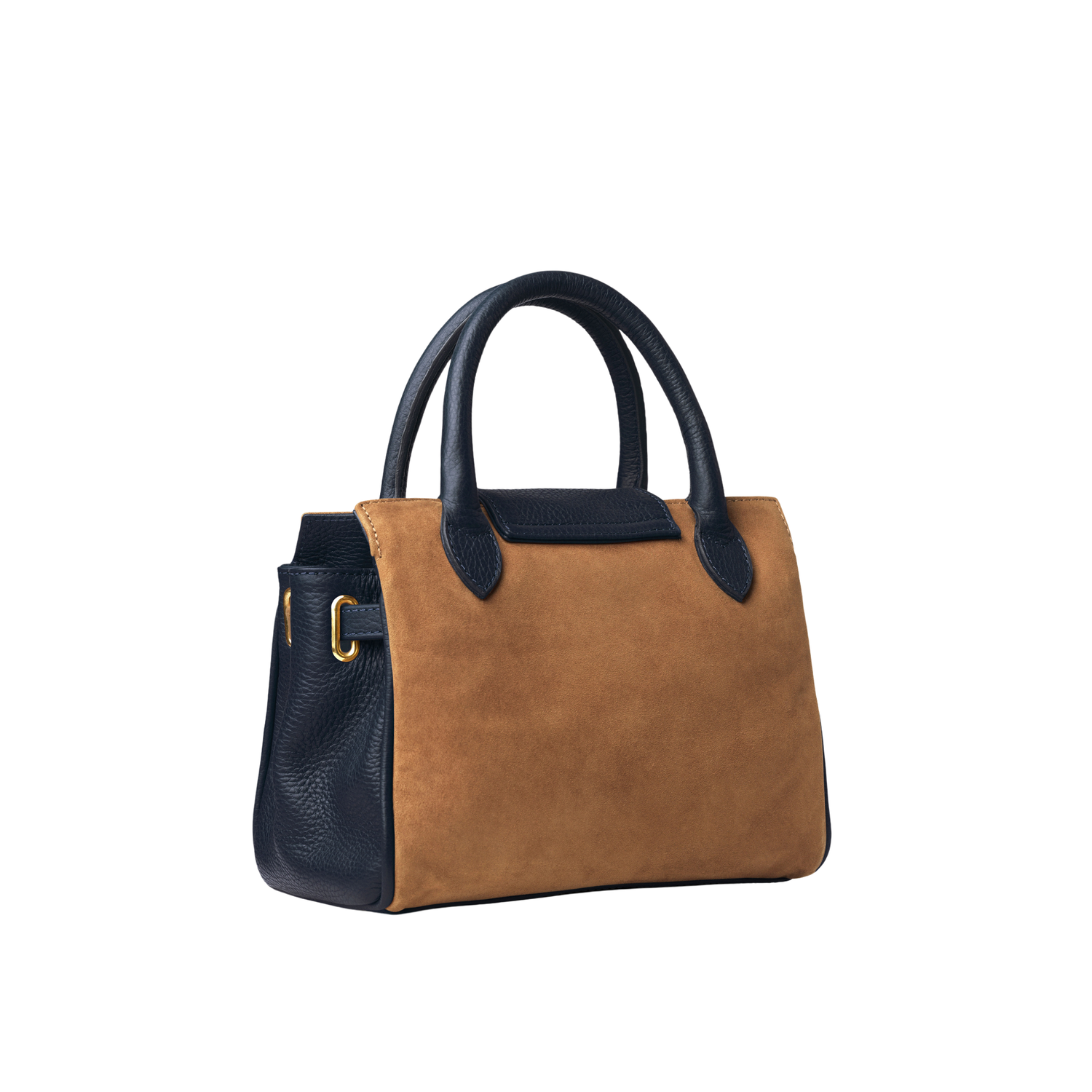 Mini Windsor Handbag Tan/Navy Suede